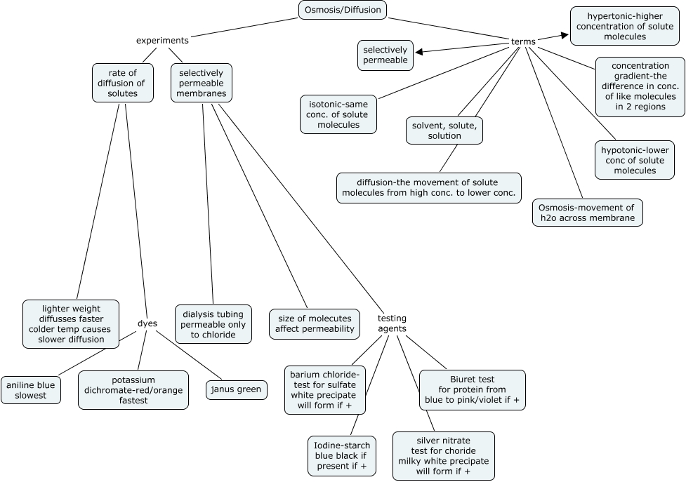 Concept Map For Osmosis